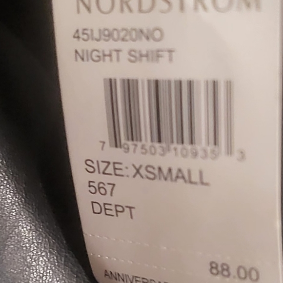 BLANKNYC Faux Leather Drapped Colar Jacket Short Black Size X-Small NWT - Picture 8 of 8